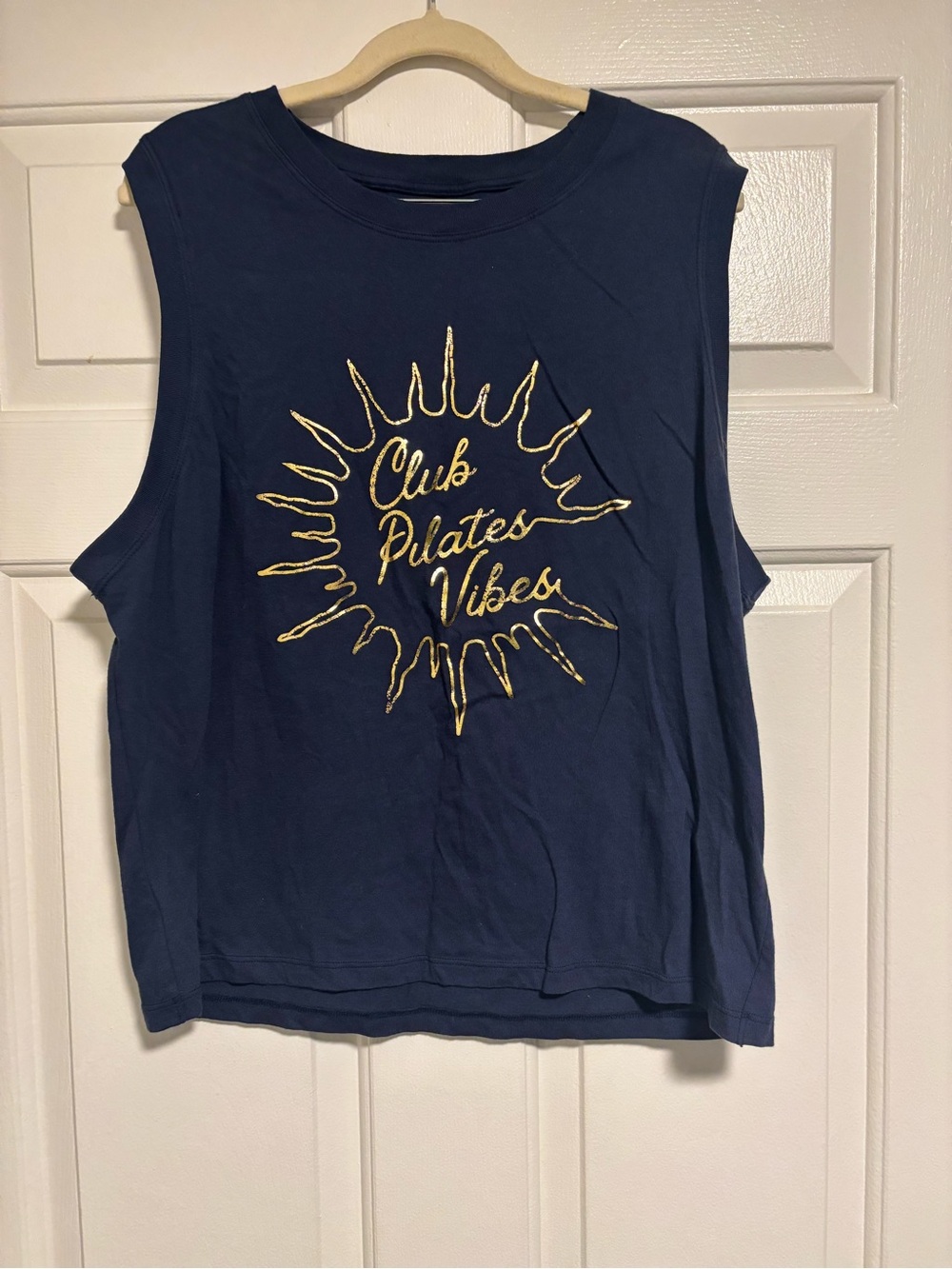 Spiritual Gangster Navy Tank with Gold Sun Graphic